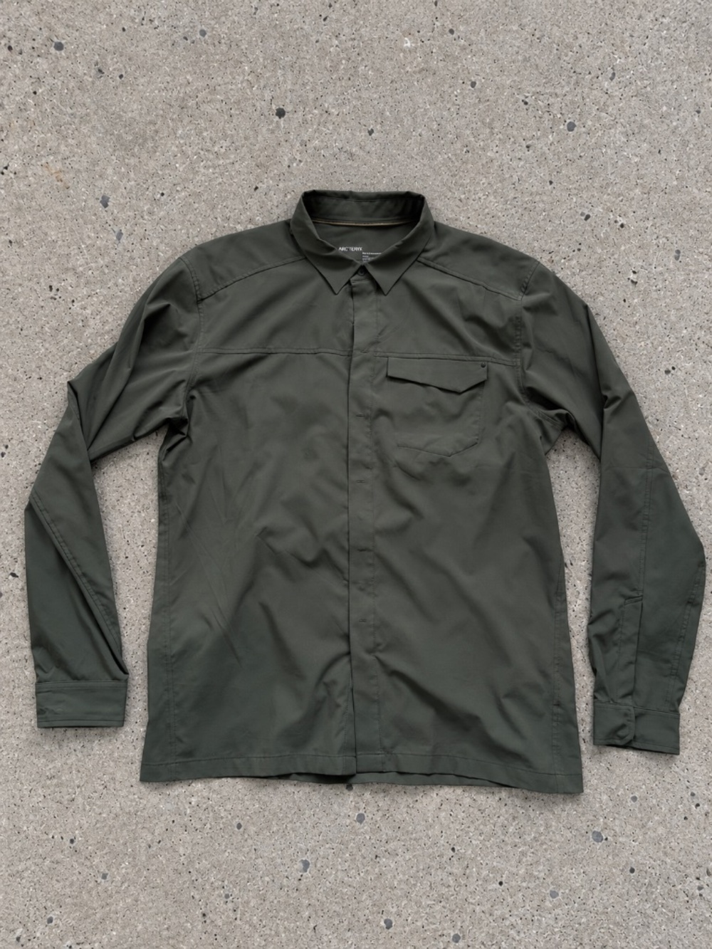 Arc'teryx Skyline LS Button Snap Shirt Forest Green Size L Men's
